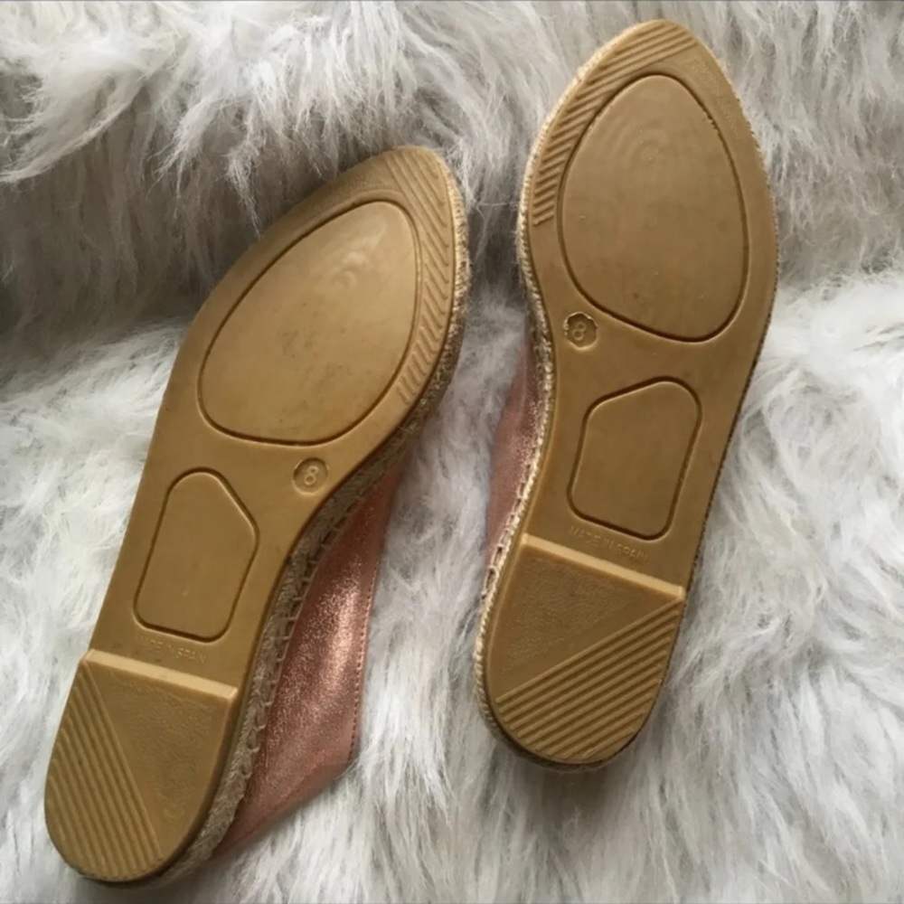 🆕NWT Matt Bernson rose gold leather espadrilles - Picture 5 of 8